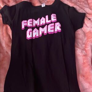 Tultex Black 'Female Gamer' Tee